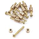 Loveless Fasteners for DIY Handles &amp; Knife Handle Repair - USA Size (0.312 x 8-32US x 1.15 Inch) - (Brass/Brass) - (10 Pk)