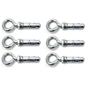 lovely 8x100 mm mild steel rawal bolt heavy duty with hook eyelet fan hook size- set of 6