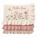 LOVELYPOD Custom Knit Baby Blanket, Embroidered Name Nursery Blanket, Newborn, Cotton Knit Stroller Blanket, Personalized Baby Knit Blanket Gifts04