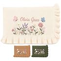 LOVELYPOD Custom Knit Baby Blanket, Embroidered Name Nursery Blanket, Newborn, Cotton Knit Stroller Blanket, Personalized Baby Knit Blanket Gifts03