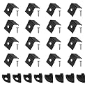 Lovelysp V-Shaped LED Channel Metal Mounting Clips with Screws 16 Pack