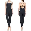 LOVESOFT Workout Jumpsuits for Women Sleevesless Bodycon Backless Unitard