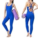 LOVESOFT Workout Jumpsuits for Women Sleevesless Bodycon Backless Unitard