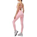LOVESOFT Workout Jumpsuits for Women Sleevesless Bodycon Backless Unitard