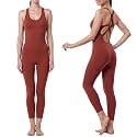 LOVESOFT Workout Jumpsuits for Women Sleevesless Bodycon Backless Unitard