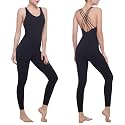 LOVESOFT Workout Jumpsuits for Women Sleevesless Bodycon Backless Unitard