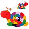 LovesTown Wooden Snail Jigsaw Puzzle, Double Sided