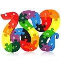 LovesTown Wooden Alphabet &amp; Numbers Puzzle