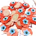 2cm Zardosi Embroidery Patch Work Flower Design Sew On Applique Patches for Clothes, Blouse, Dress, Jackets, Saree (L-232, 25pcs)