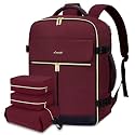 LOVEVOOK 40L Large Travel Backpack for Women, Flight Approved, Waterproof, TSA Compliant, Fits 17.3'' Laptop, 17 Pockets, 3 Packing Cubes
