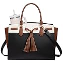 LOVEVOOK Laptop Bag for Women,15.6 Inch Work Tote Bag with Large Cup Holder,Leather Computer Bag Teacher Bag Handbag,Office Gifts for Women