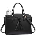 LOVEVOOK Laptop Bag for Women,17.3 Inch Work Tote Bag with Large Cup Holder,Leather Computer Bag Teacher Bag Handbag,Office Gifts for Women