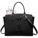 LOVEVOOK Laptop Bag for Women,15.6 Inch Work Tote Bag with Large Cup Holder,Leather Computer Bag Teacher Bag Handbag,Office Gifts for Women