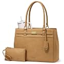LOVEVOOK Laptop Tote Bag for Women, 15.6 Inch Waterproof Leather Work Computer Bag, Large Business Office Briefcase Shoulder Handbag Purse Gifts for Women
