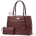 LOVEVOOK Laptop Tote Bag for Women, 15.6 Inch Waterproof Leather Work Computer Bag, Large Business Office Briefcase Shoulder Handbag Purse Gifts for Women