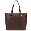 LOVEVOOK Laptop Tote Bag for Women,15.6 inch Vintage Leather Work Tote Bag