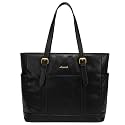 LOVEVOOK Laptop Tote Bag for Women,15.6 inch Vintage Leather Work Tote Bag