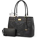 LOVEVOOK Laptop Tote Bag for Women, 15.6 Inch Waterproof Leather Work Computer Bag, Large Business Office Briefcase Shoulder Handbag Purse Gifts for Women