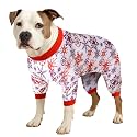 LovinPet Dog Clothes, Pitbull Costume, Scarlet Ice Crystals Print, Red, L