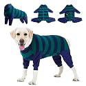 LovinPet Dog Recovery Shirt, Skin Irritation & Shedding, Wide Stripe, M
