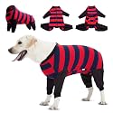 LovinPet Dog Recovery Suit, Anti-Licking Breathable, Wide Stripe, 3XL