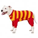 LovinPet Dog Recovery Suit, Leg Wrap E-Collar Alternative, Wide Stripe, 3XL