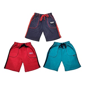 LOVO Boys Cotton Solid Bermuda Shorts Pack