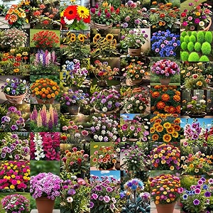low maintenance hybrid flower seeds combo pack- all year flower seeds supply 50 varieties