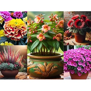 low maintenance hybrid flower seeds combo pack- all year flower seeds supply winter season combo