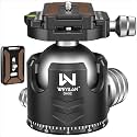 Low Profile Ball Head 52mm Tripod Head WEYLLAN DH52 Camera Head Mount, CNC Heavy Duty Ball Head with Two 1/4" Quick Release Plates, Panoramic Ballhead for Tripod, Monopod, DSLR, Max Load 66lbs /30kg
