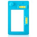 Low Voltage Mounting Bracket Template, Horizontal or Vertical Mounting Template for Single Gang and Double Gang Low Voltage Brackets, Easily Mark Out Cutouts (Blue)