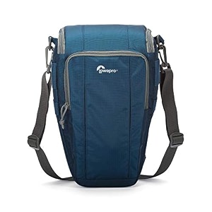 lowepro toploader zoom 55 aw ii camera case for dslr and lens galaxy blue