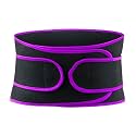Lower Back Brace Trimmer Belt for Pain Relief - Adjustable Lumbar Support for Sciatica and Scoliosis (Purple, Small)