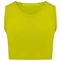 Loxdonz Girl's Kids Basic Crop Tank Tops Sleeveless Racerback Muscle Crop Tank Vest Top