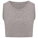 Loxdonz Girl's Kids Basic Crop Tank Tops Sleeveless Racerback Muscle Crop Tank Vest Top