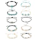 LOYALLOOK Shell Turtle Ankle Bracelets for Women Waterproof Handmade Anklet