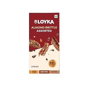 loyka almond brittle assorted choco box - 3 pcs