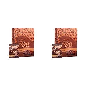 loyka chocolate almond cookies - 12 pcsno maidaegglessteacoffee nutty gourmet biscuitsalmond flourcalifornia almondschoco-chipshealthy guilt-free morningevening snackbetter-for-you360 grams