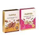 LOYKA Nutty Combo-Classic Almond Brittle Gold (14 Pcs) &amp; Hazelnut Brittle Pops (14 Pcs)|Choco &amp; Nut Dryfruit Delicacy|Roasted Nuts (Almonds &amp; Hazelnuts), Dark Choco, Salted Caramel - 354 Gram