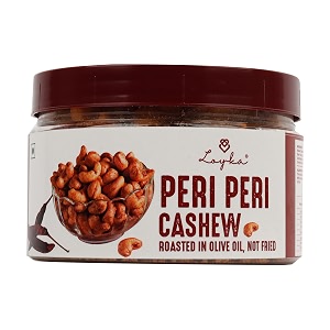 loyka peri peri cashew jar - 250 grams  kaju roasted in olive oil not fried  healthy dryfruit snack  diet friendly  premium gift  birthday anniversary wedding