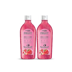 lozalo brightening fruit pet shampoo 400 ml combo pack of 2x200ml strawberry ph balanced paraben free conditioning shampoo for dogs amp cats of all breeds with shikakai extract