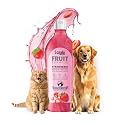 Lozalo Fruit Pet Shampoo 500 ml, Strawberry, pH Balanced, Paraben Free Conditioning Shampoo for Dogs & Cats of All Breeds, Natural Shampoo Brightening with Shikakai Extract