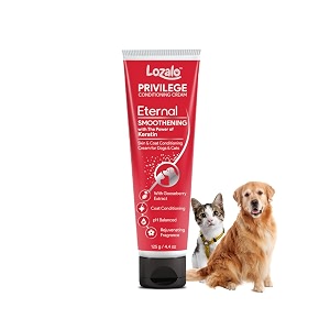 lozalo privilege pet conditioning cream-125 gm eternal  leave in conditioner for dogs amp cats  with keratin amp gooseberry extract