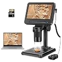 Leipan 1080P LCD Digital Microscope with 32GB SD Card, 5'' Coin Microscope