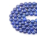 LPBeads 100PCS 8mm Blue Lapis Gemstone Round Loose Beads for Jewelry Making with Crystal Stretch Cord