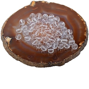 lpbeads 100pcs 8mm natural clear quartz crystal gemstone round loose beads for jewelry making with crystal stretch cord