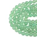 LPBeads 100PCS 8mm Natural Green Aventurine Beads Gemstone Round Loose Beads for Jewelry Making with Crystal Stretch Cord