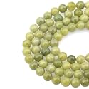 LPBeads 100PCS 8mm Natural Green Jade Beads Gemstone Round Loose Beads for Jewelry Making with Crystal Stretch Cord