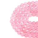 LPBeads 100PCS 8mm Natural Rose Quartz Beads Gemstone Round Loose Beads for Jewelry Making with Pink Stretch Cord