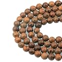 LPBeads 100PCS 8mm Natural Round Wood Beads for Jewelry Making with Crystal Stretch Cord